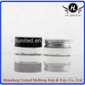 5g clear round glass cosmetic jar with plastic or tinplate cap